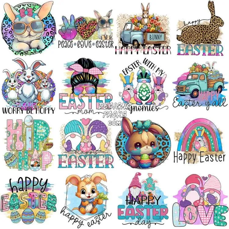 50 Mixed Easter Day Designs Bundle PNG