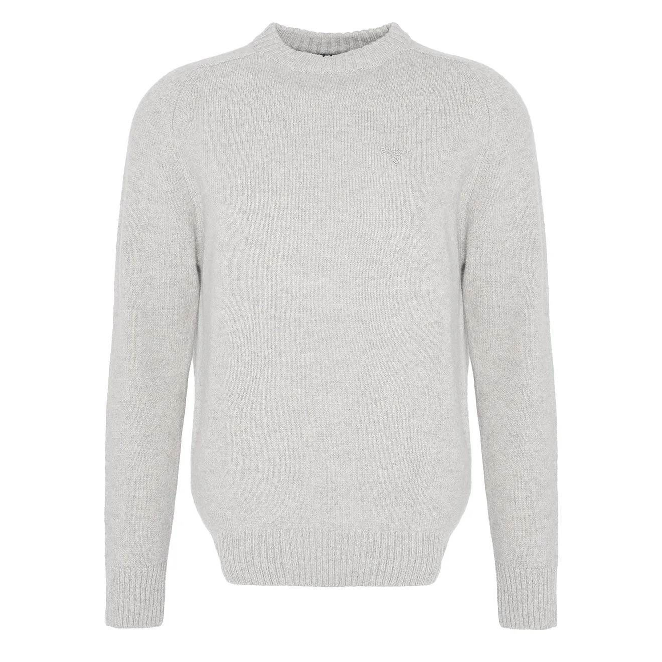 Barbour Grangetown Merino Crew Neck Sweater Light Grey