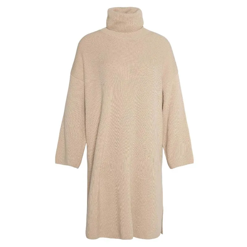 Barbour Rib Stitch Knitted Ladies Dress - White Pepper