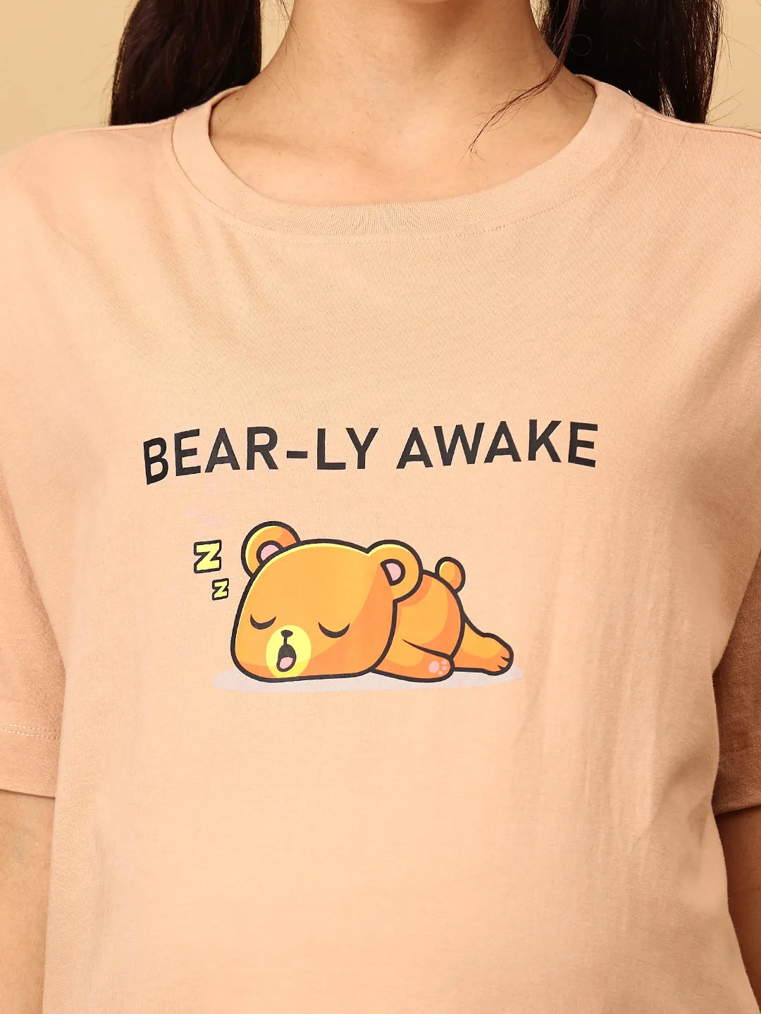 Bearly Awake Oversized Mumma T shirt