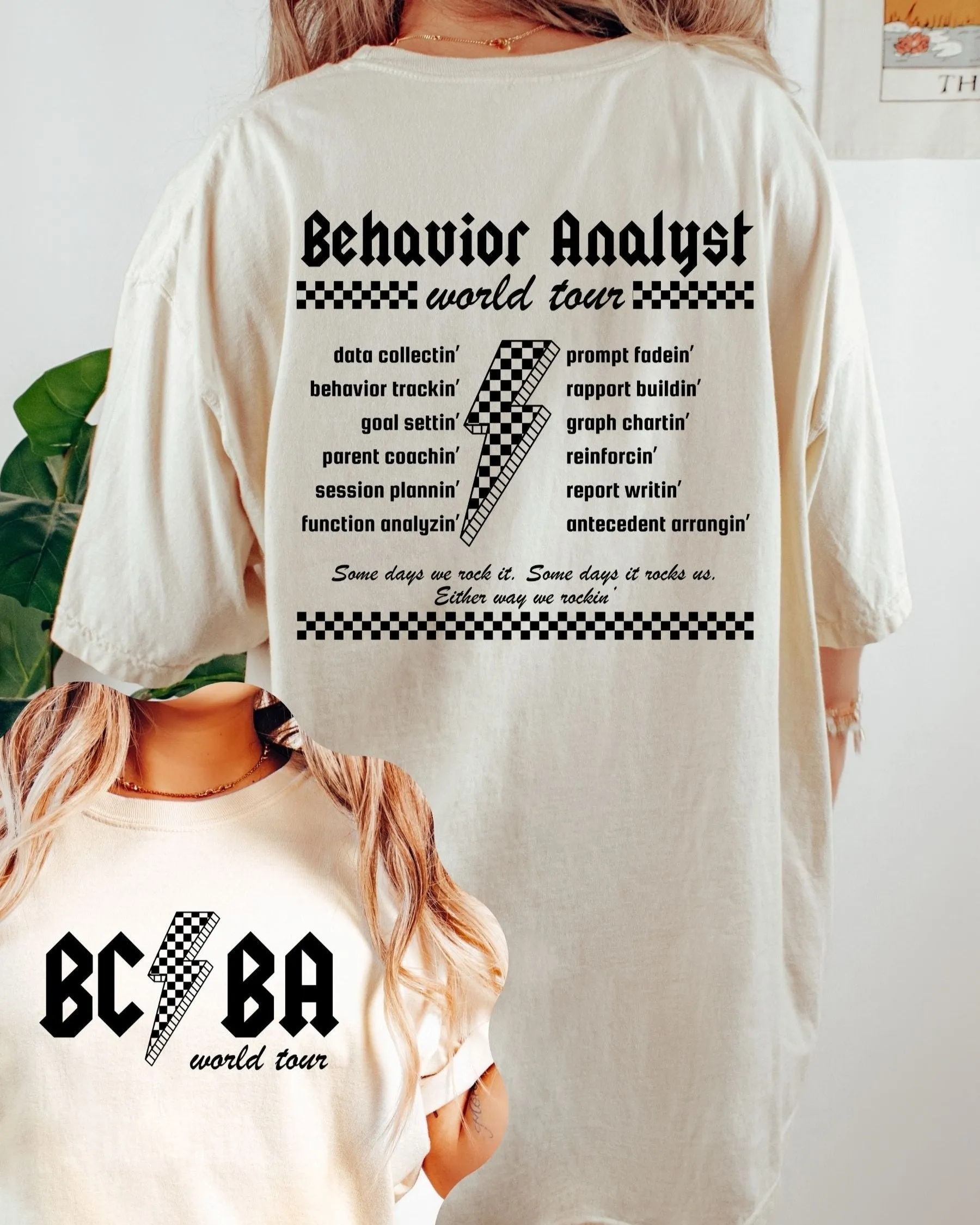 Behavior Analyst world tour Tee, aba rock shirts, funny bcba t shirts, gift for bcba