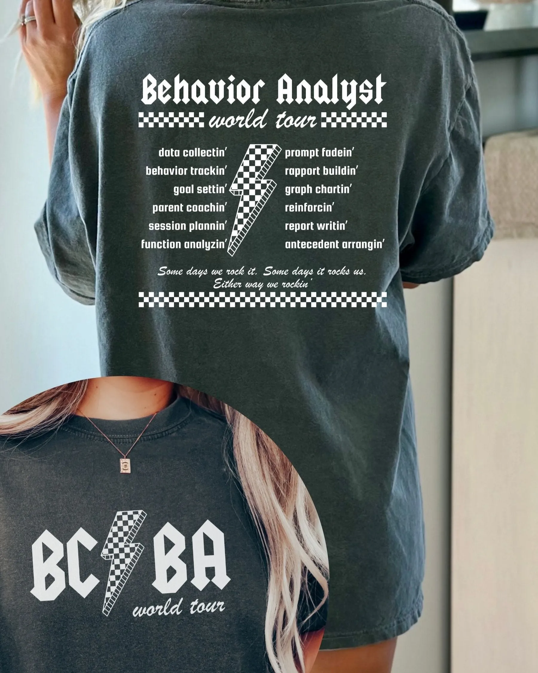 Behavior Analyst world tour Tee, aba rock shirts, funny bcba t shirts, gift for bcba