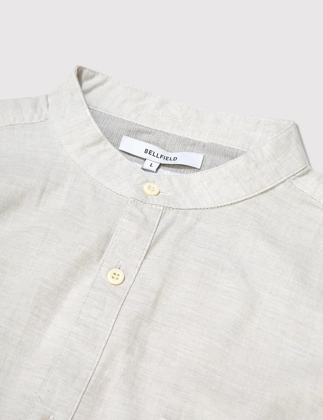 Bellfield Tarkovsky Grandad Shirt - Ecru