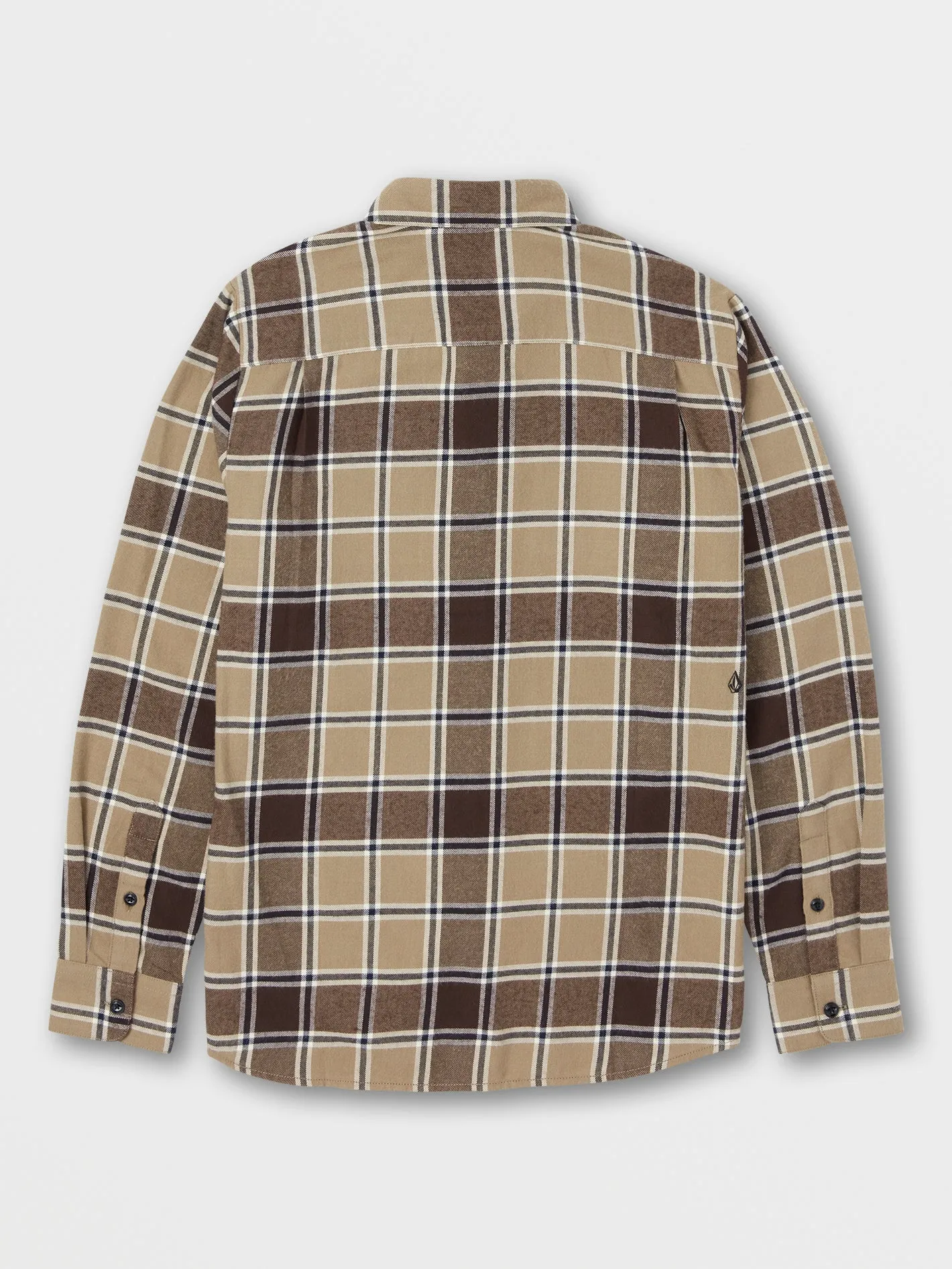 Big Boys Caden Plaid Long Sleeve Flannel - Khaki