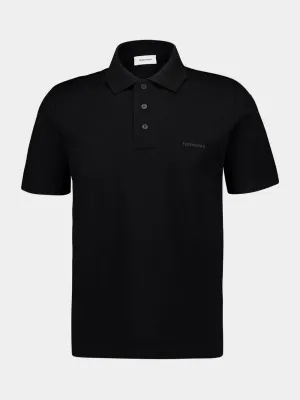 Black Jersey Cotton Polo Shirt