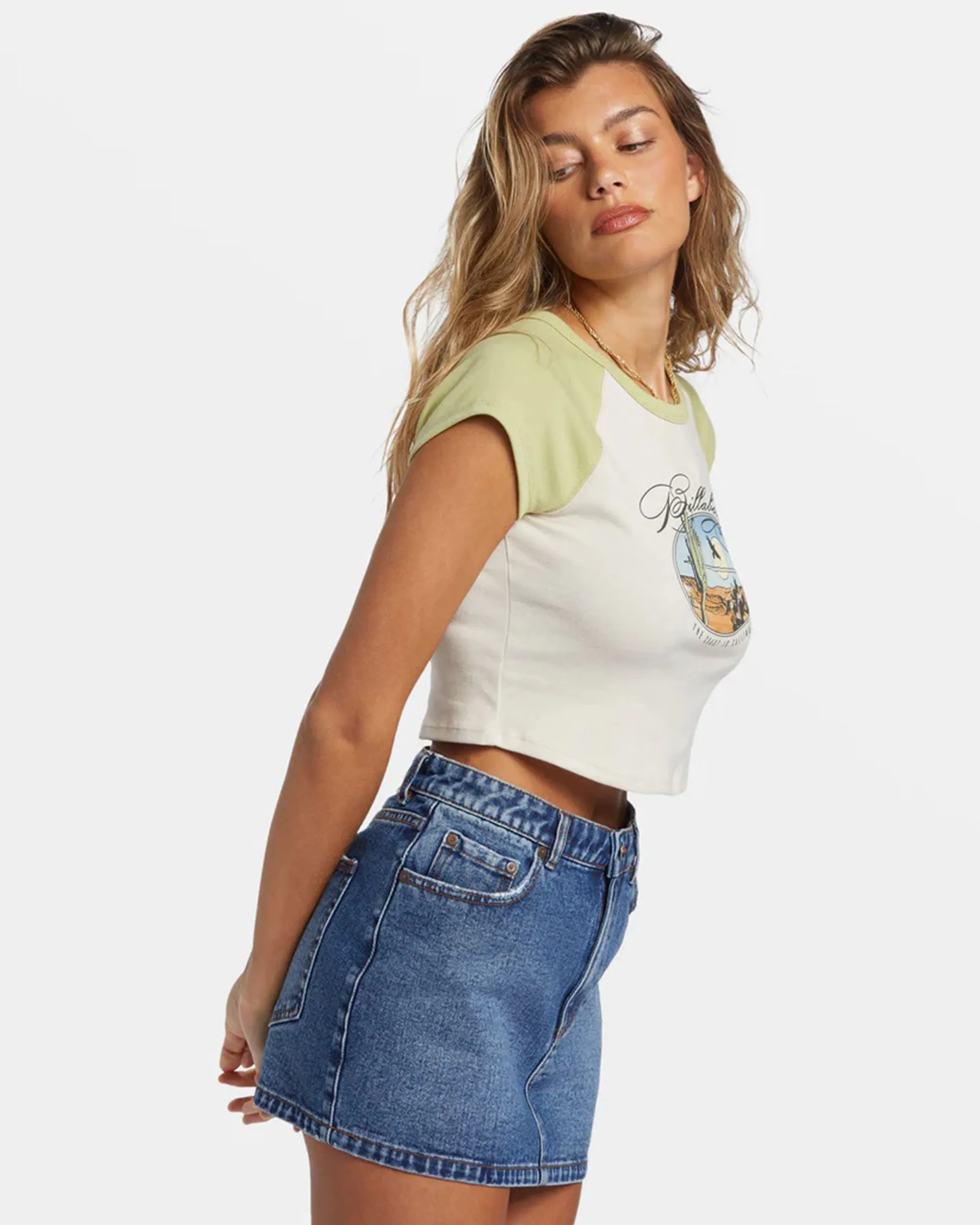 Blissed Cropped Raglan S/S T-Shirt