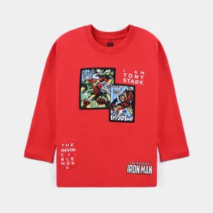 Boys Cotton Jersey T-Shirt F/S- Red