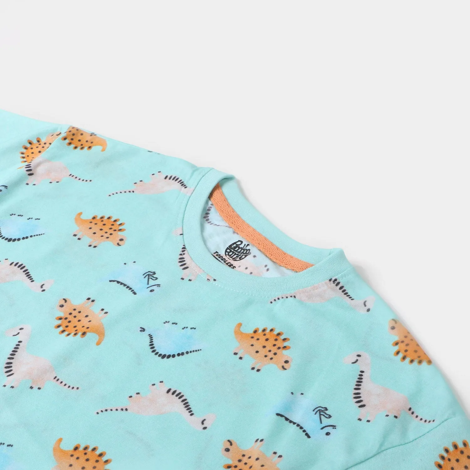 Boys Cotton T-Shirt Dino All Over Print