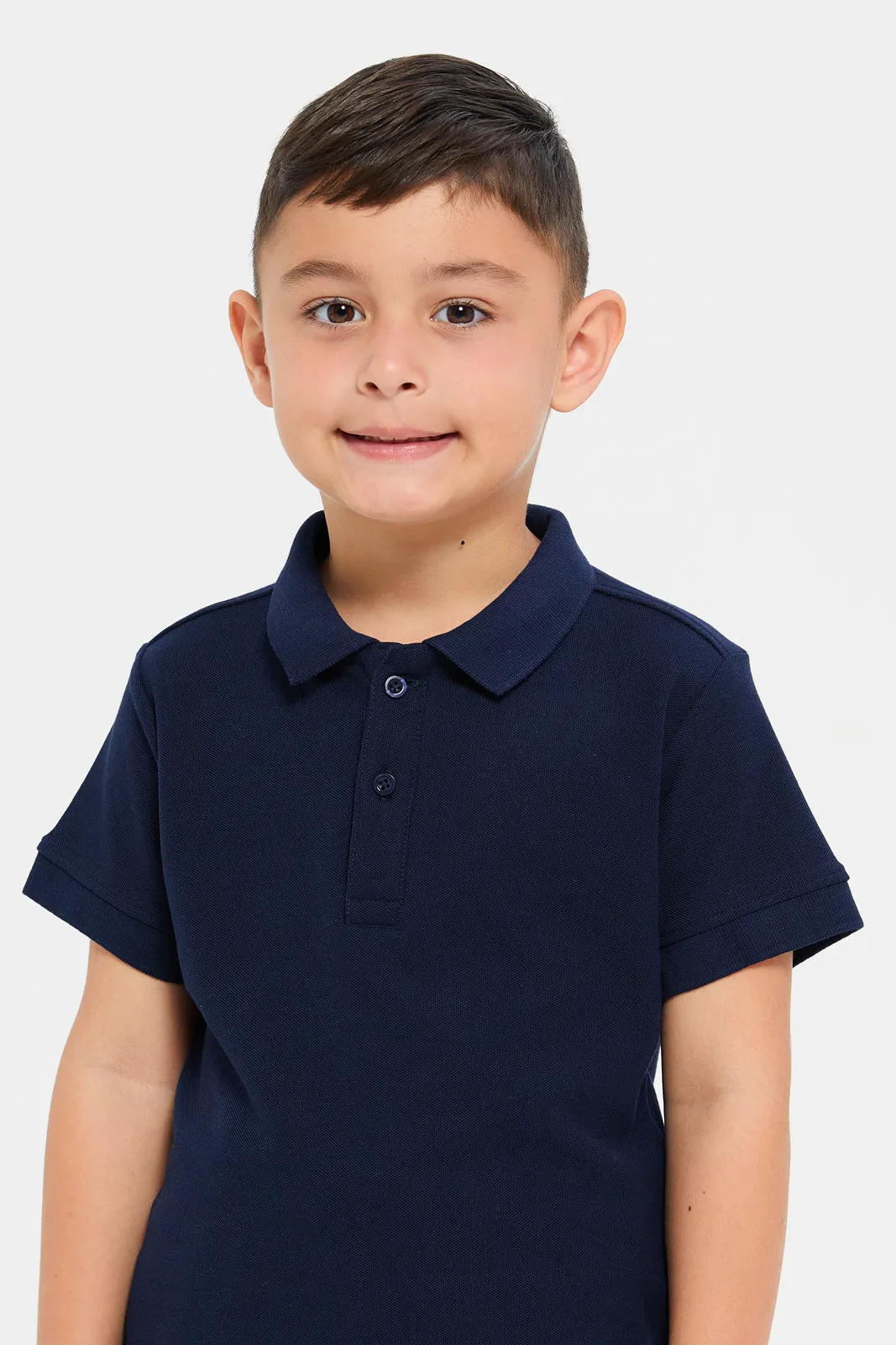 Boys Navy Basic Polo Shirt