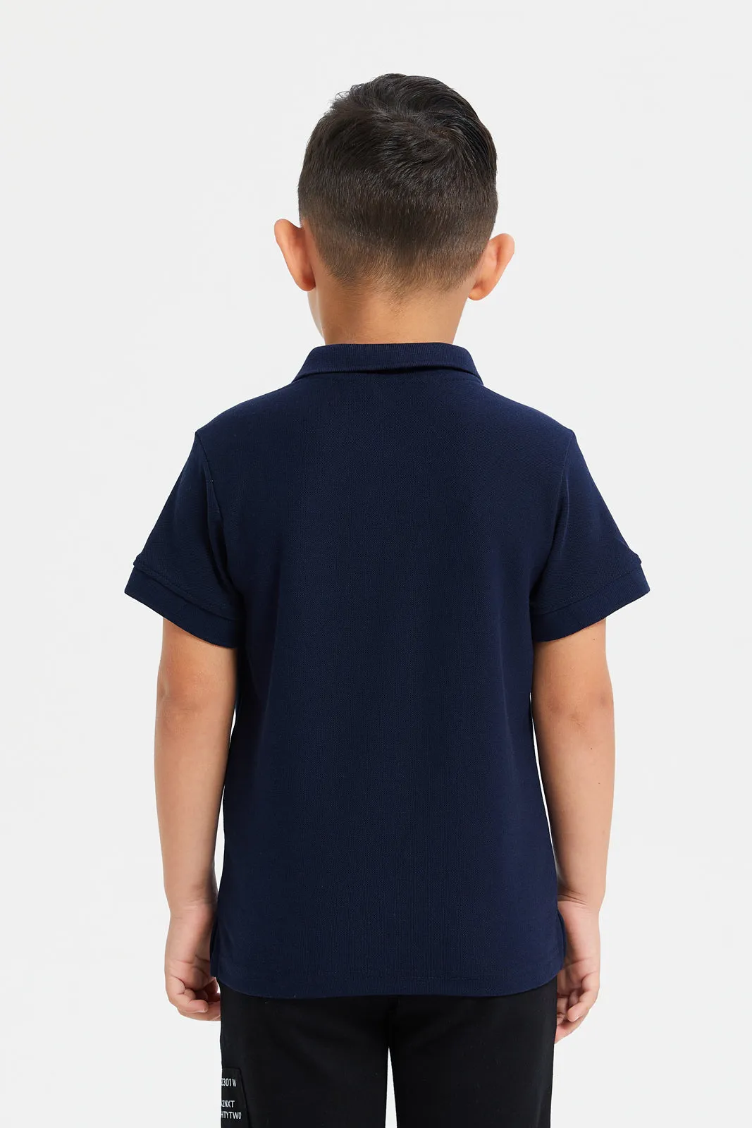 Boys Navy Basic Polo Shirt