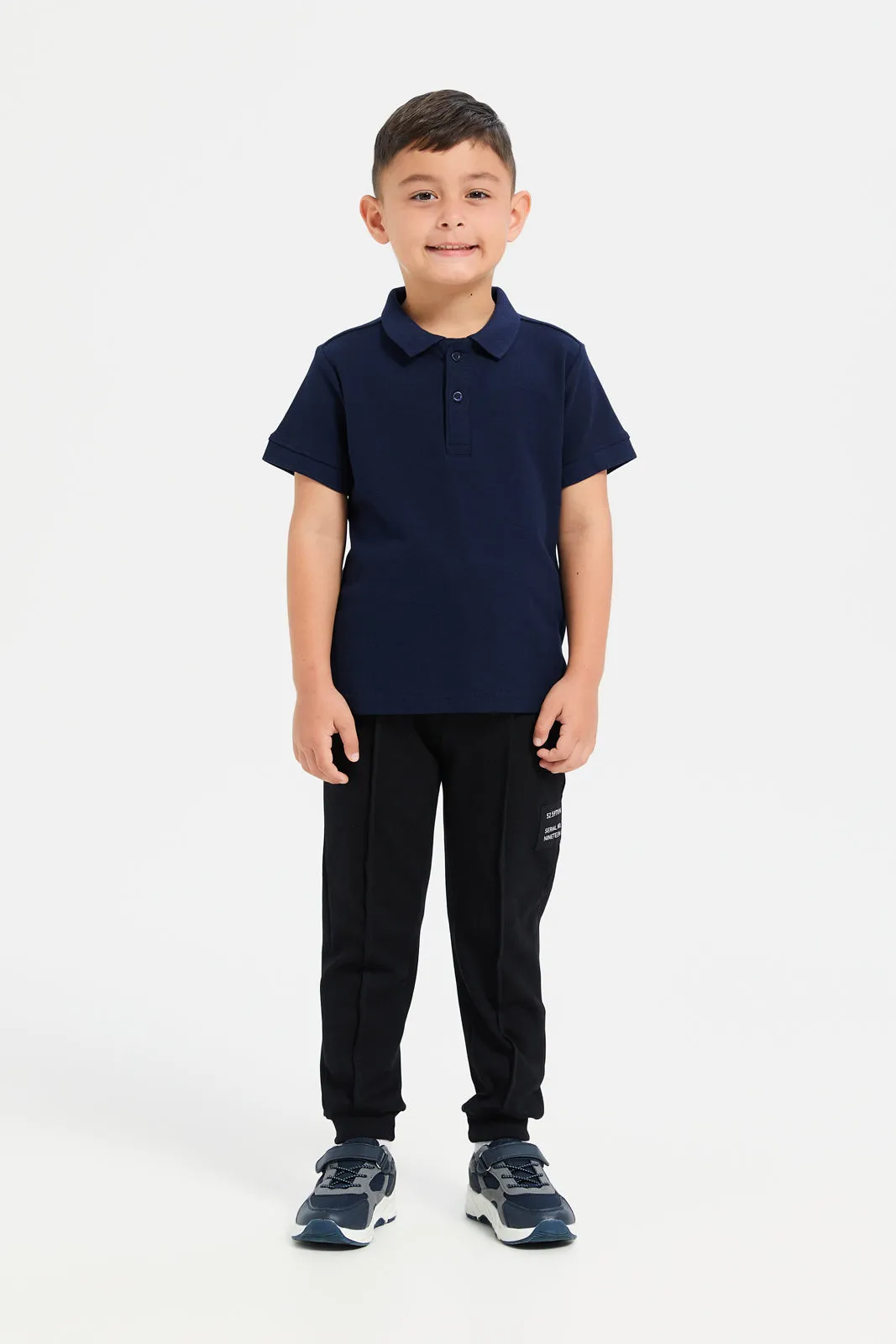 Boys Navy Basic Polo Shirt