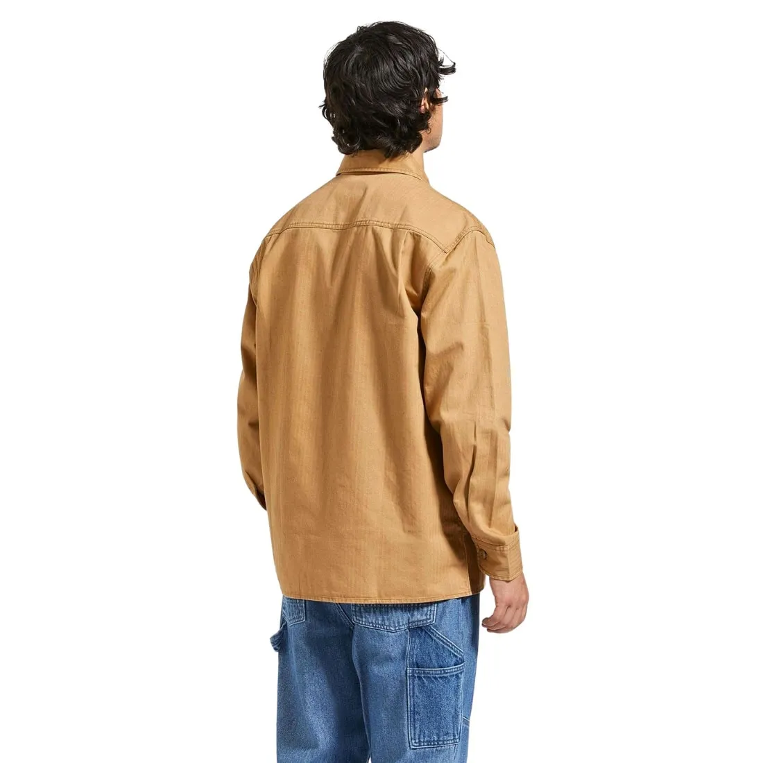 Brixton Selden Overshirt - Tobacco Brown Worn Wash