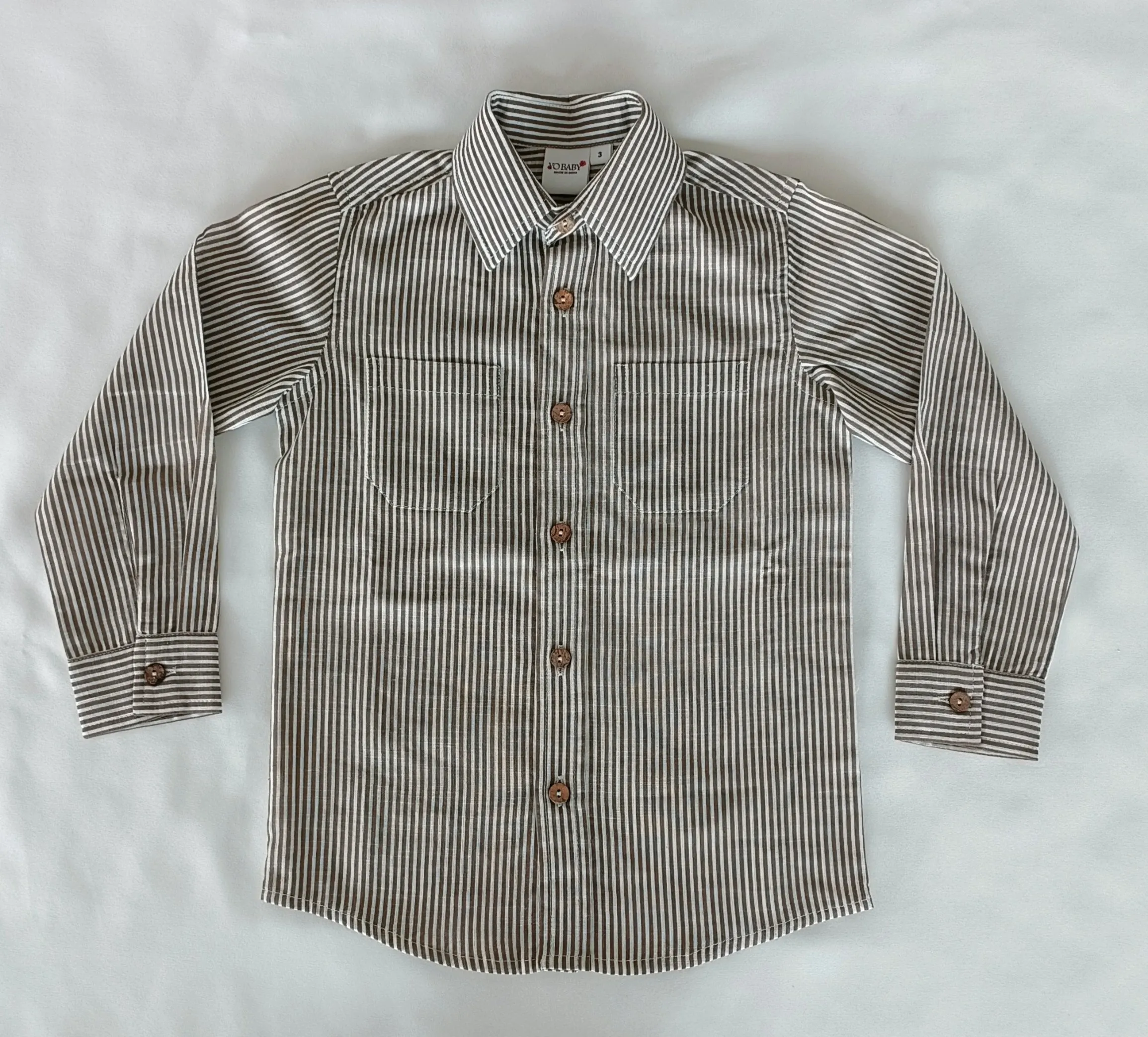 Brown Stripes Boys Shirts