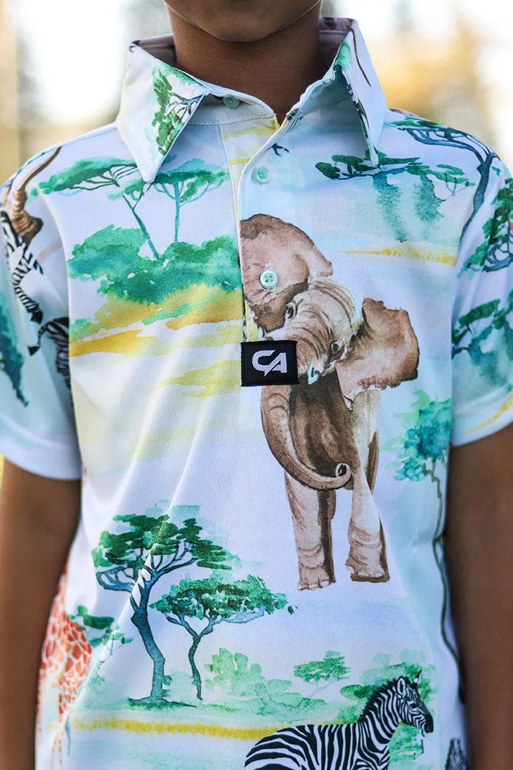 CA JNR Funky Golf Shirt | Safari