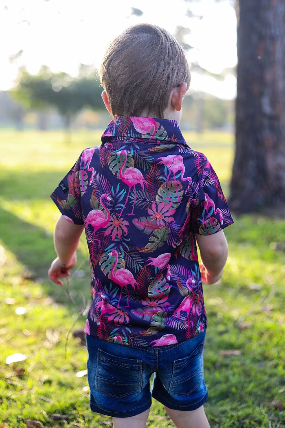 CA JNR Funky Golf Shirt | Vibrant Mingos