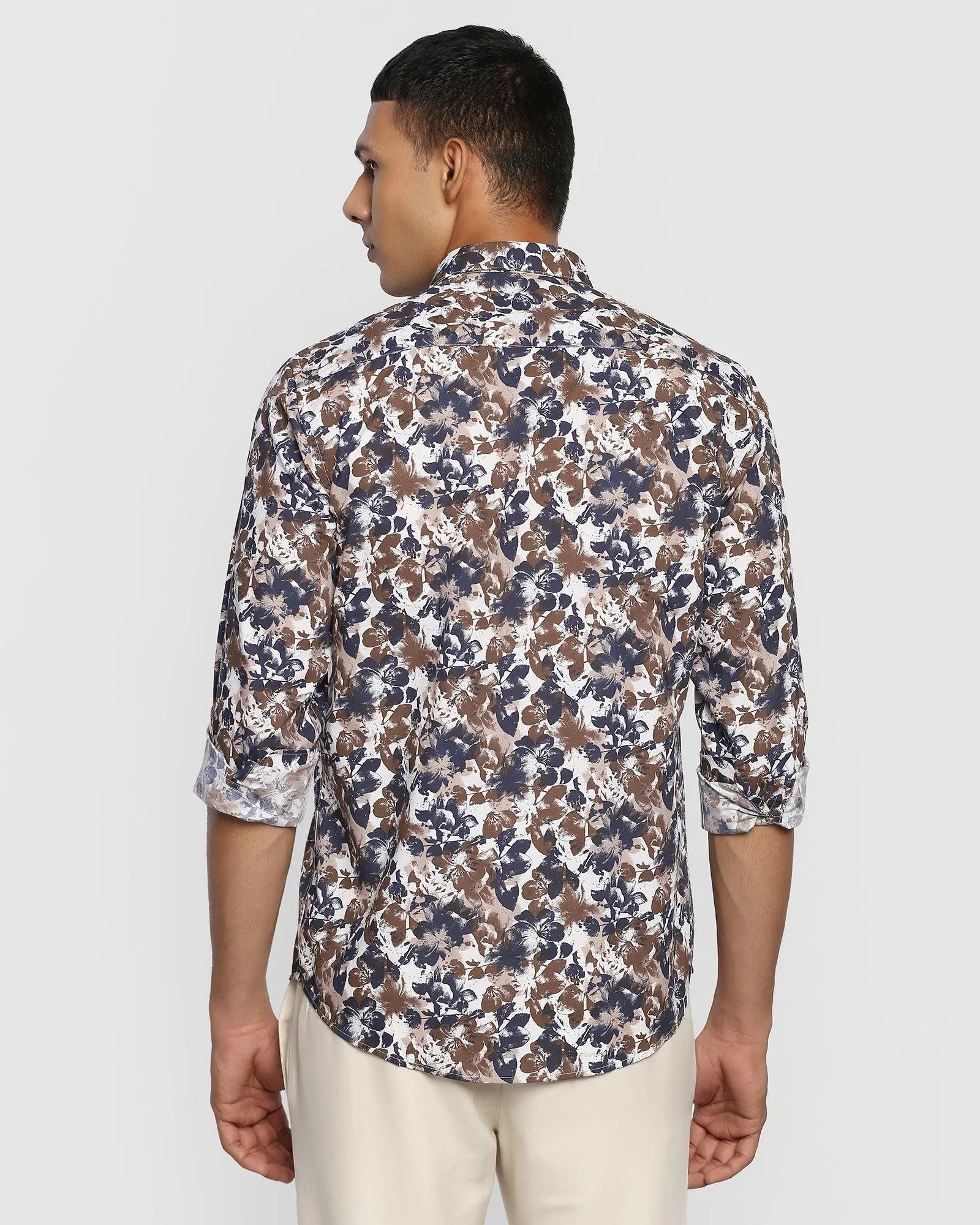 Casual Brown Printed Shirt - Deck