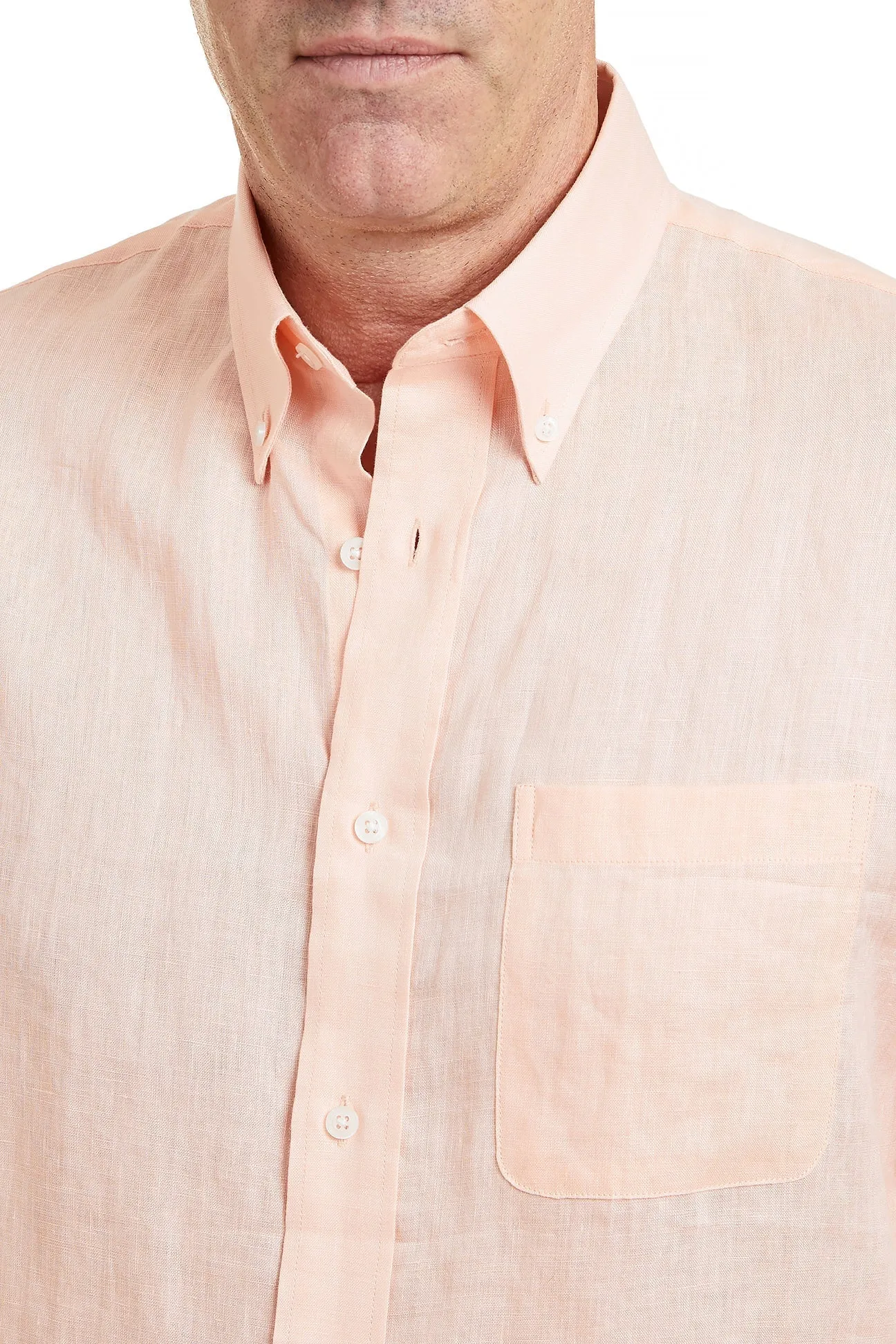 Chase Shirt Linen Peach