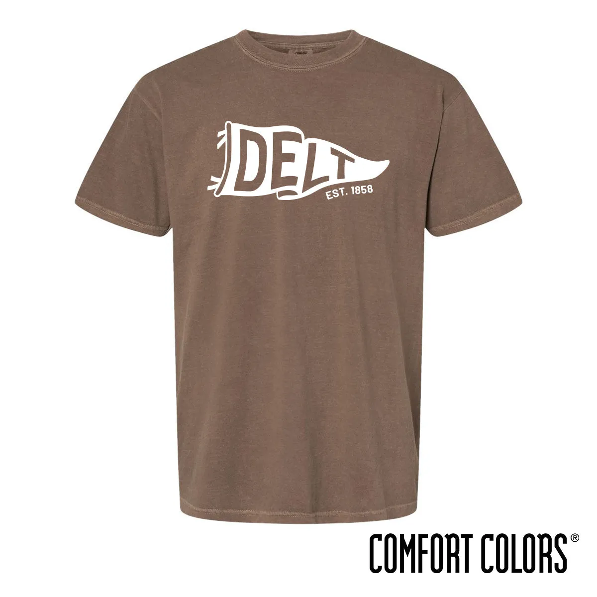 Comfort Colors Brown Pennant Short Sleeve Tee