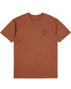 Crest II T-Shirt in Terracotta & Washed Black