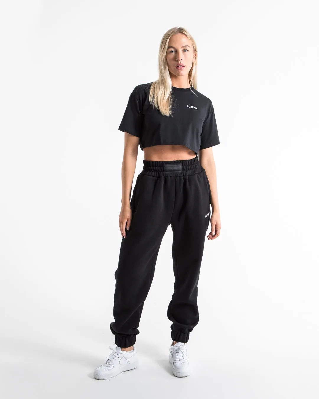 Cropped BOXRAW T-Shirt - Black