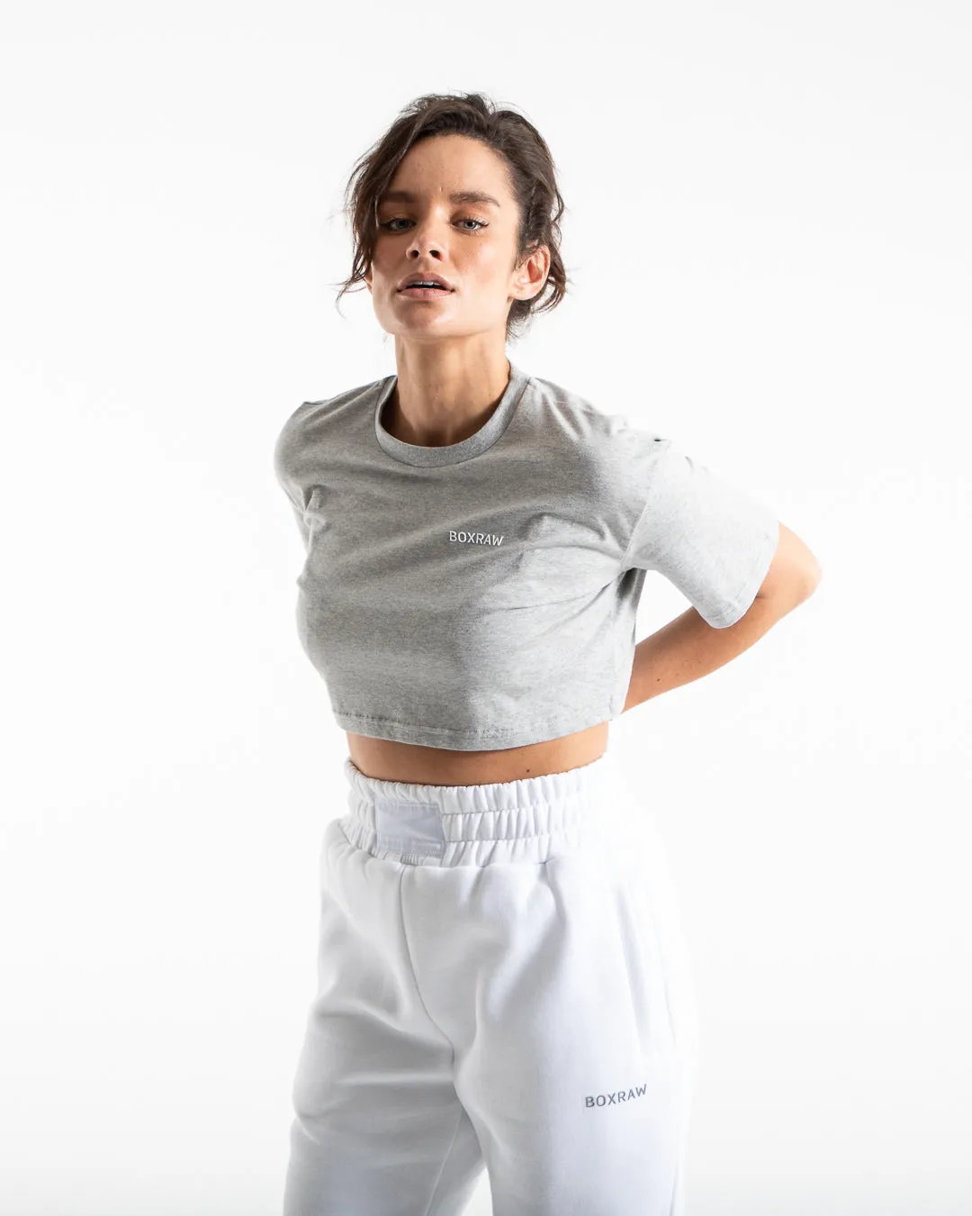 Cropped BOXRAW T-Shirt - Grey