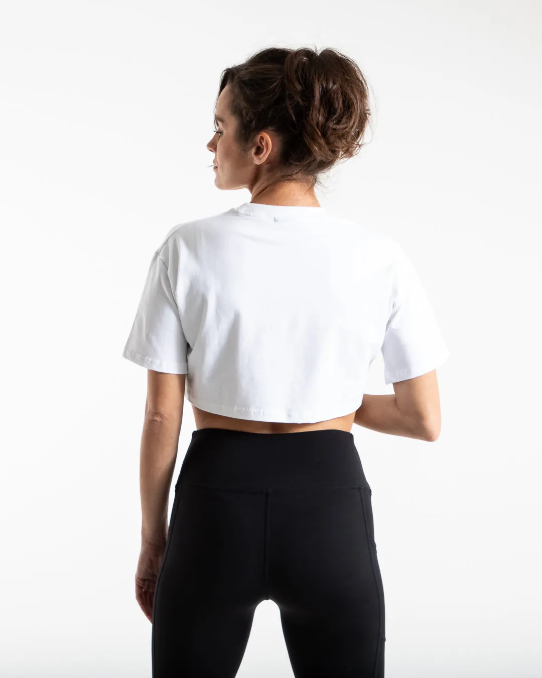 Cropped Strike T-Shirt - White