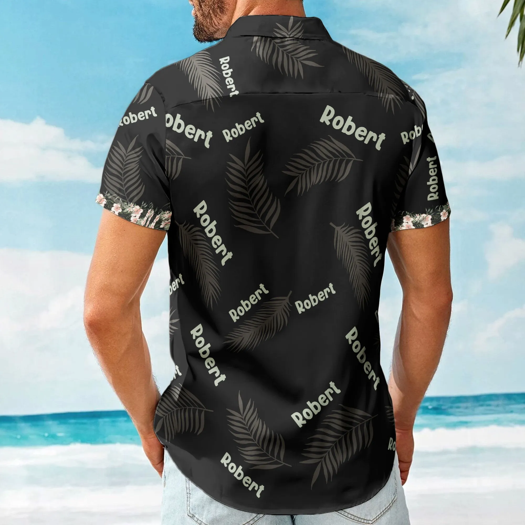 Custom Name Hibiscus Tropical Line Vintage Aloha Shirts - Custom Hawaiian Shirts