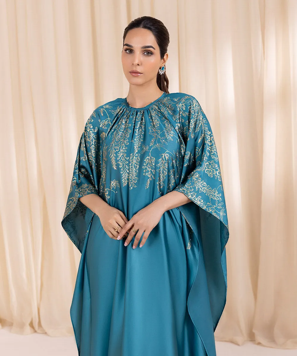 Embellished Silk Kaftan