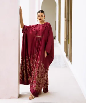 Embellished Silk Kaftan