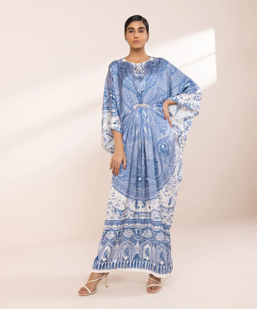 Embellished Silk Kaftan