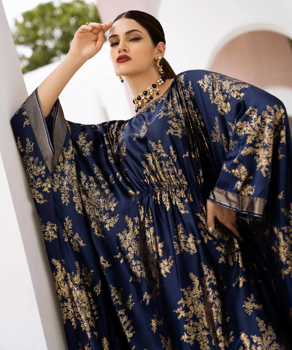 Embellished Silk Kaftan