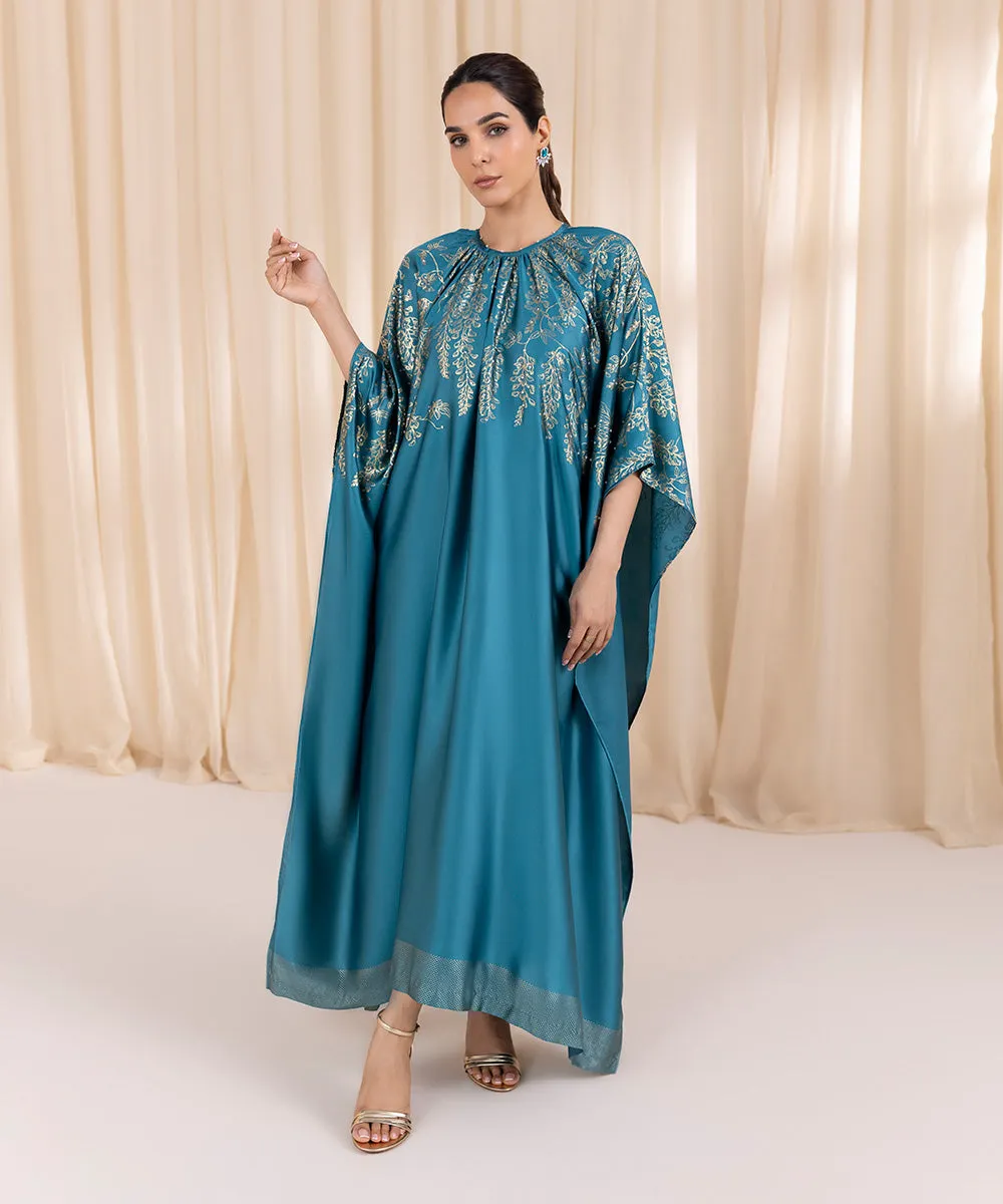 Embellished Silk Kaftan