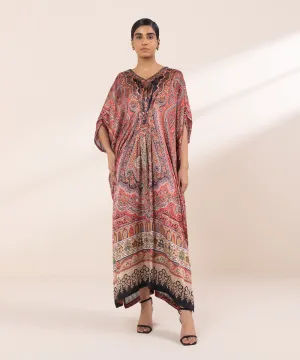 Embellished Silk Kaftan