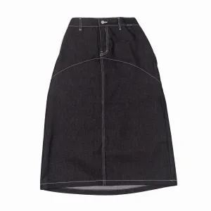 Estudio Niksen Raw Denim In-stitch Skirt (Black)