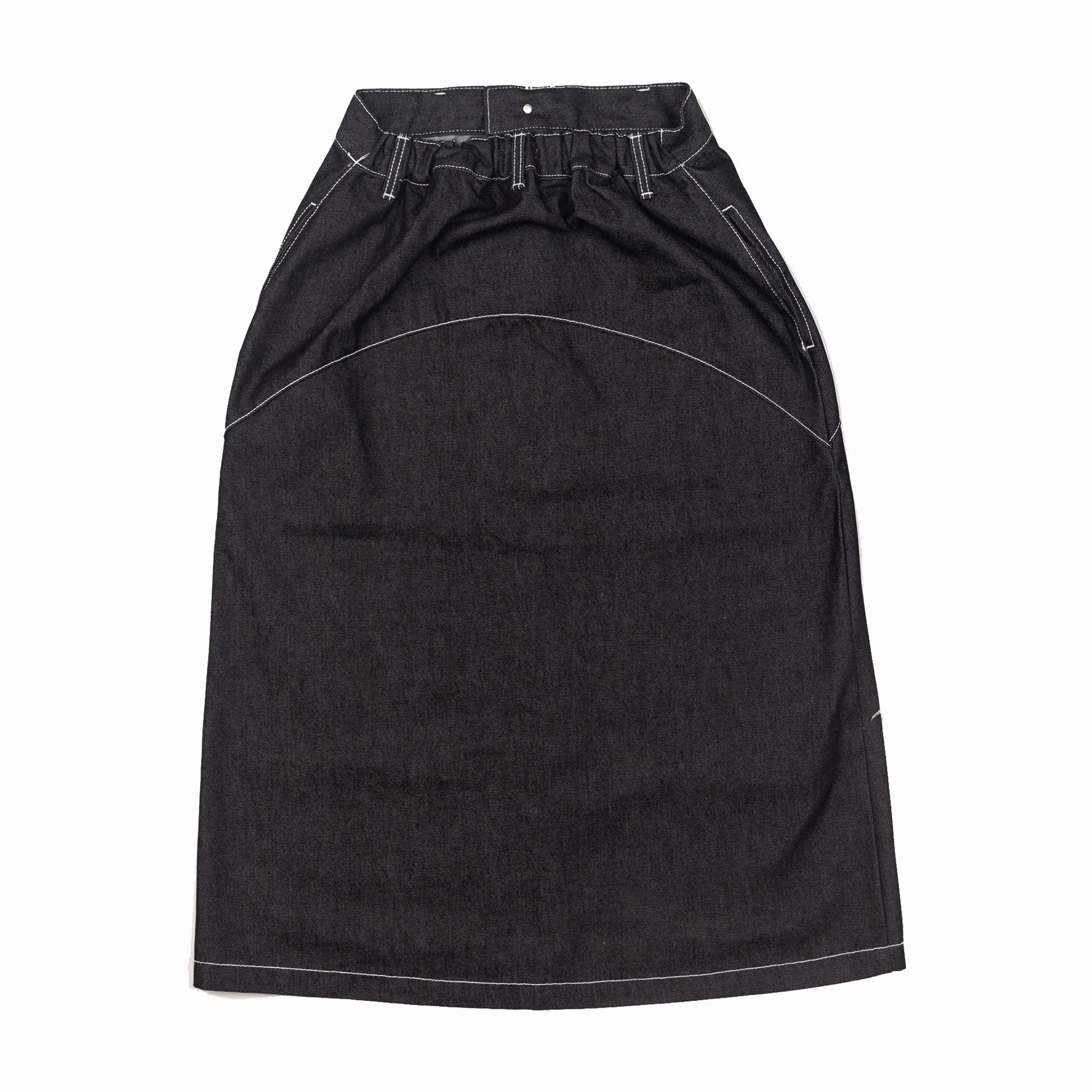 Estudio Niksen Raw Denim In-stitch Skirt (Black)