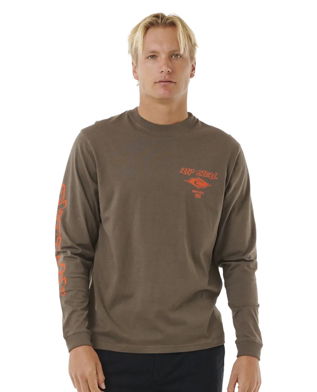 Fade Out Icon Long Sleeve T-Shirt in Rock