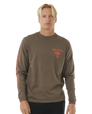 Fade Out Icon Long Sleeve T-Shirt in Rock