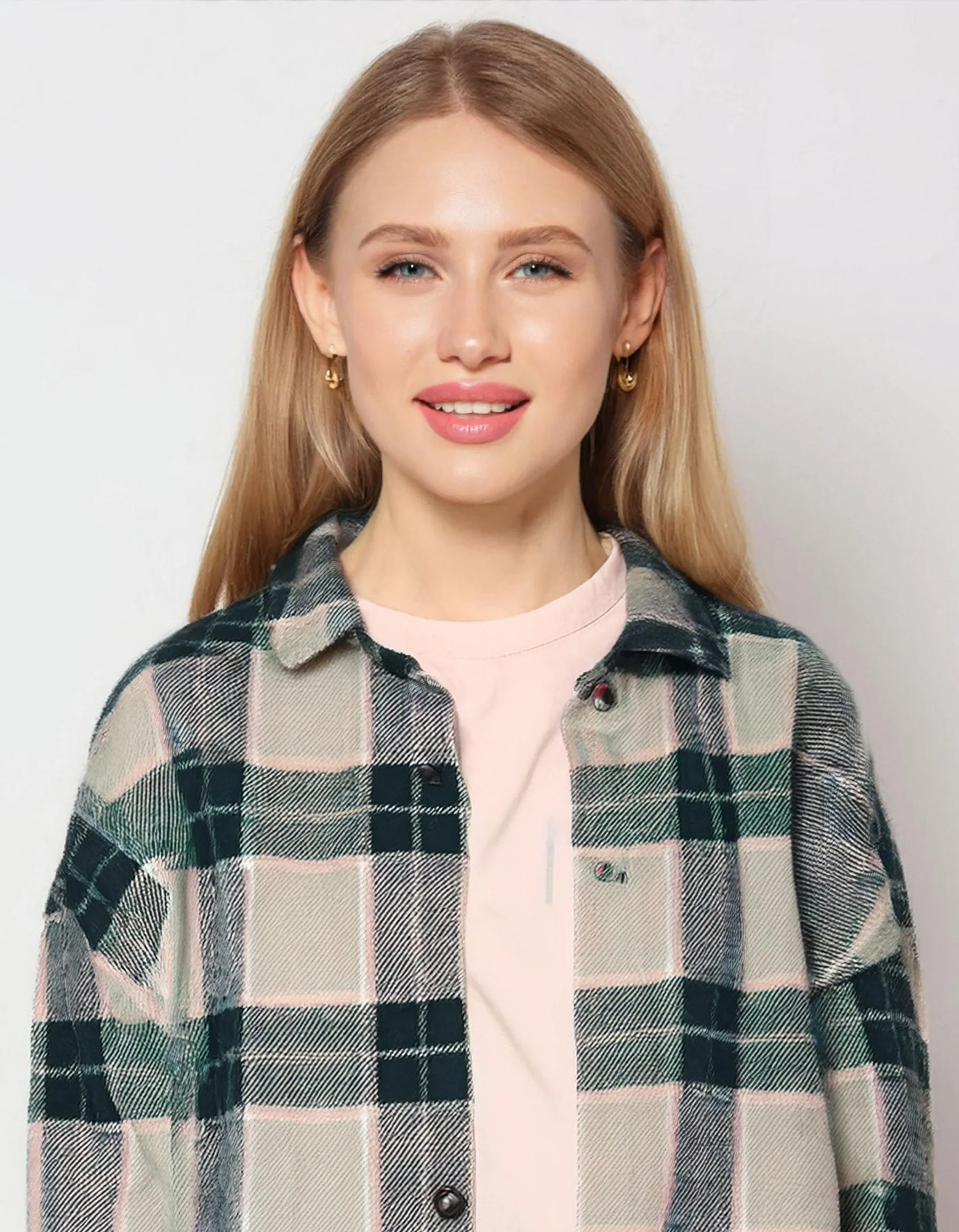 Forest Green Plaid Flannel Shirt