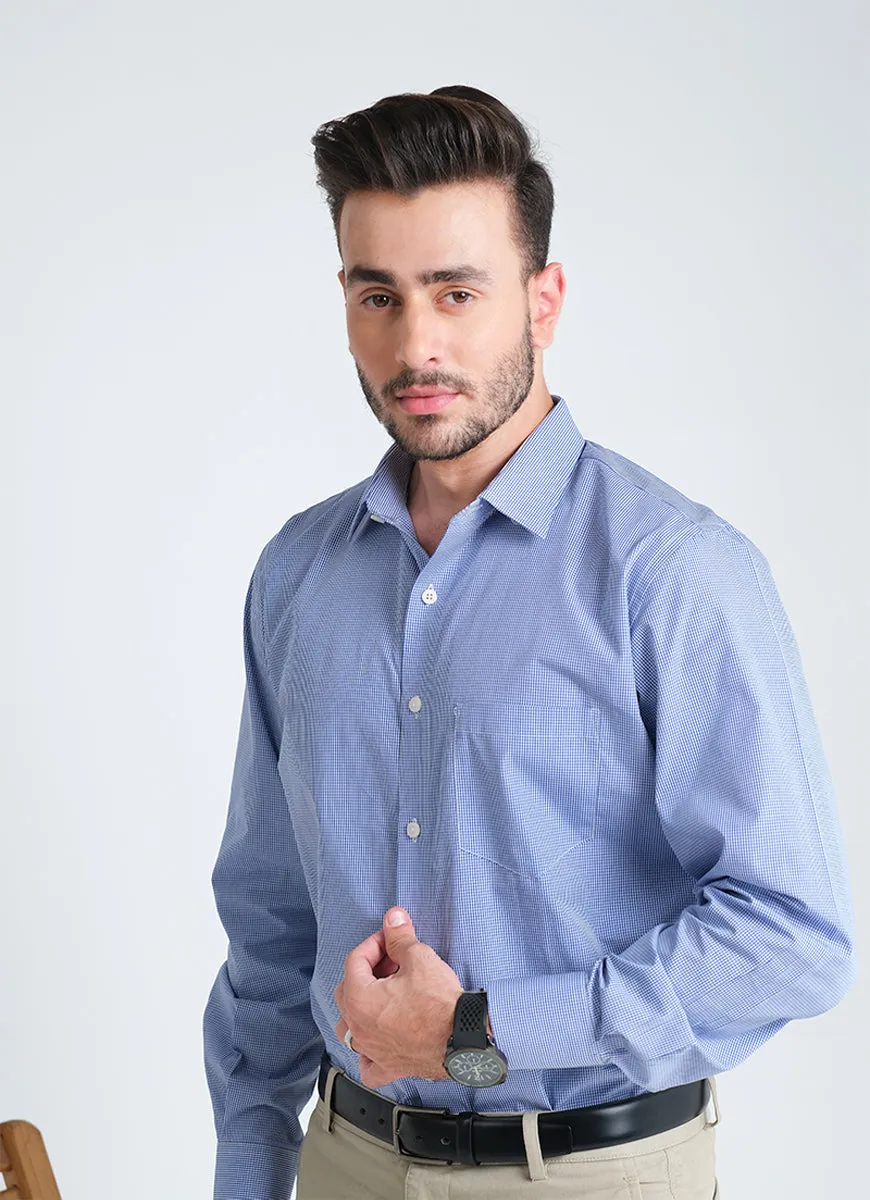 Formal Shirt - Supernova Ink Blue Checks