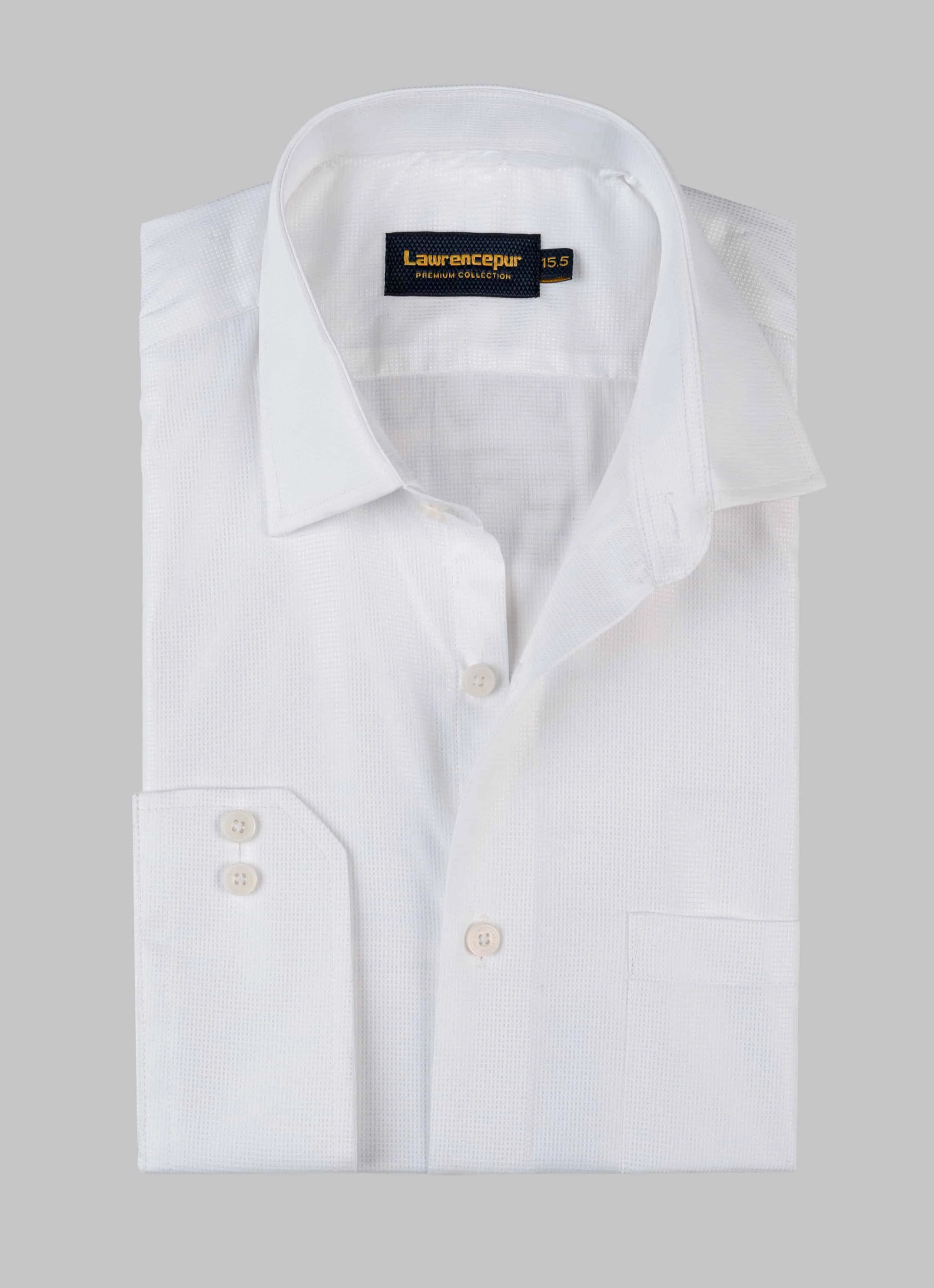 Formal Shirt - Supernova White Self Mini Windowpanes