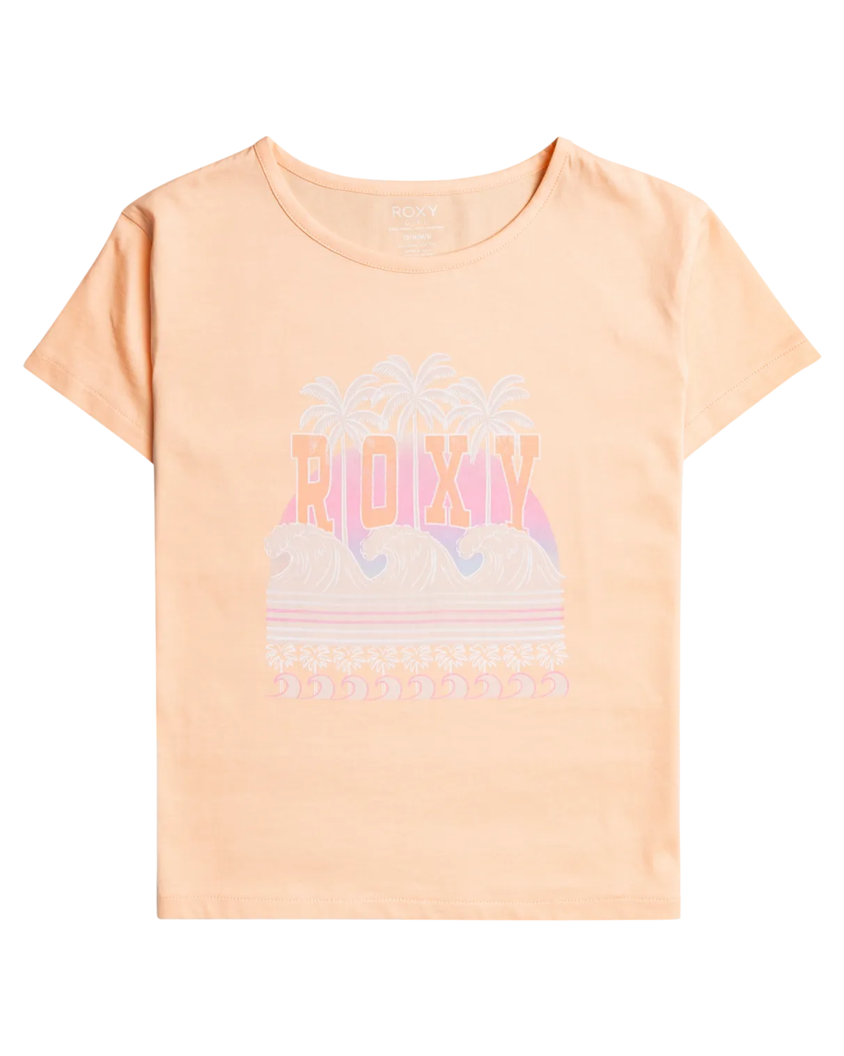 Girls Purple Hearts B T-Shirt in Peach Parfait