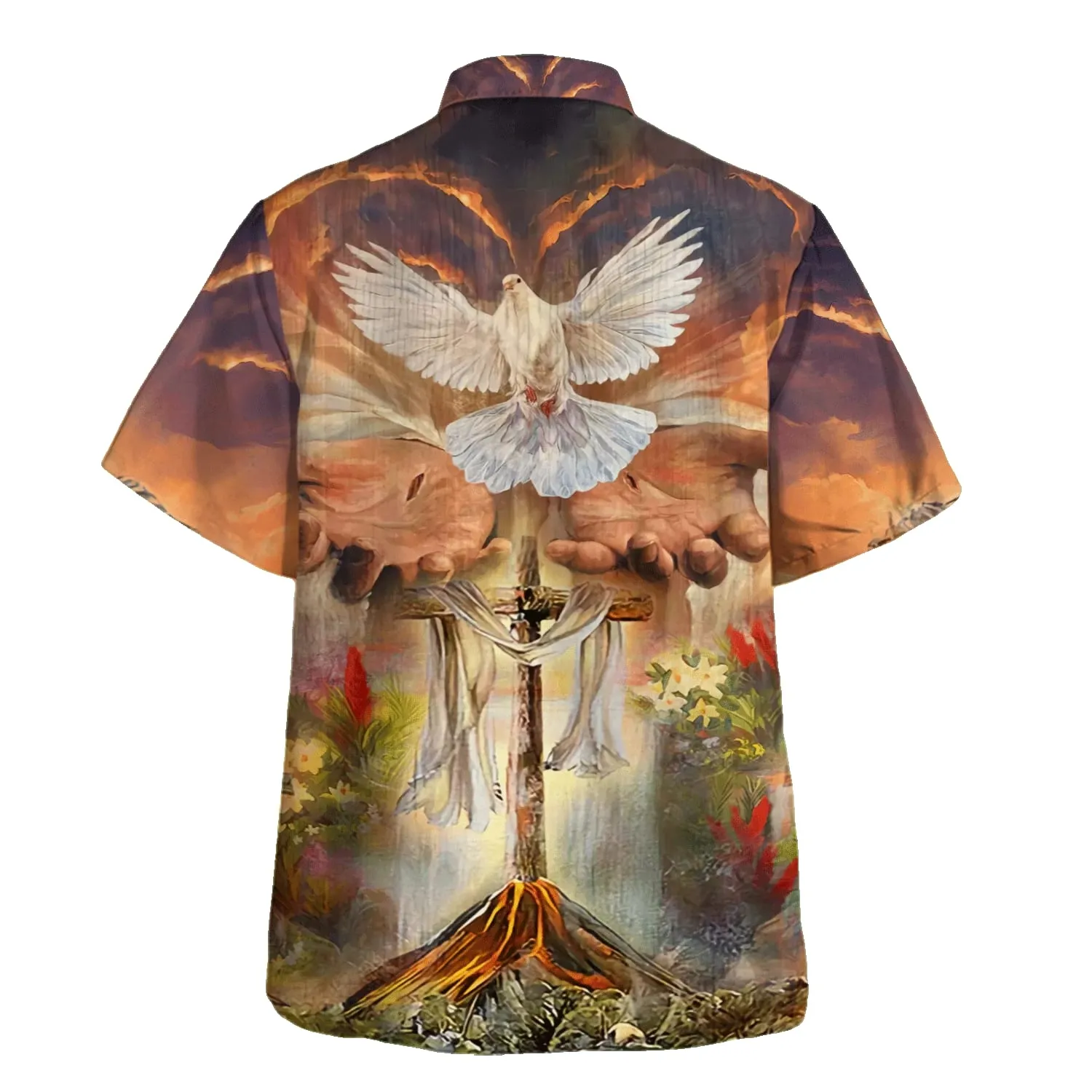 Hand Of God Holy Dove Cross Hawaiian Shirts For Men And Women - Christian Hawaiian Shirt - Hawaiian Summer Shirts