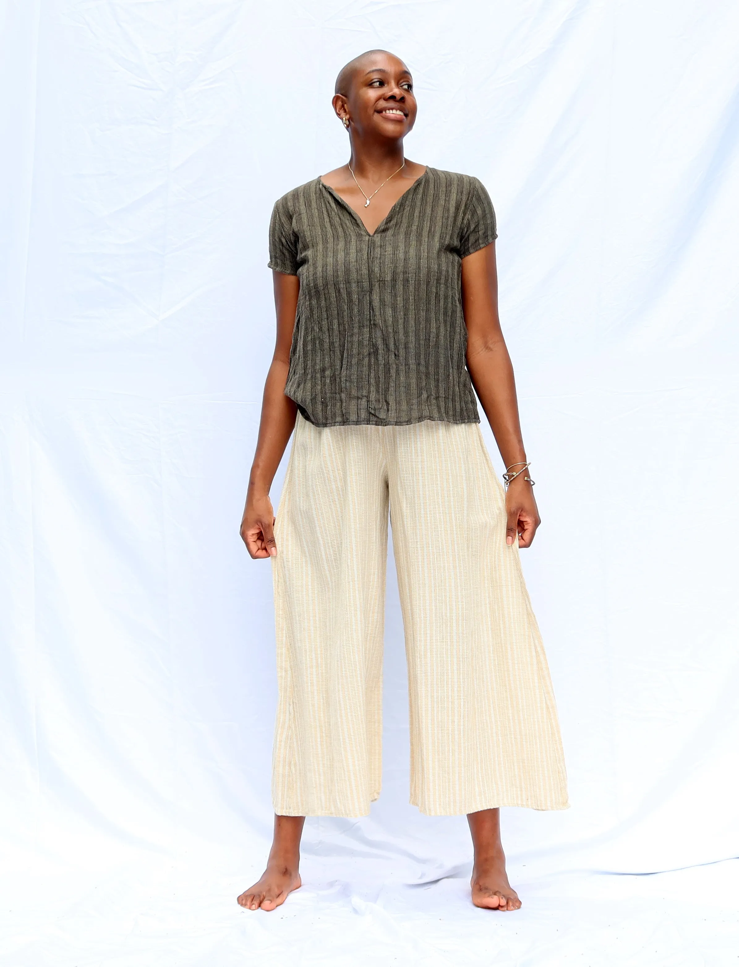 Handwoven - Sita Shift Cropped Shirt