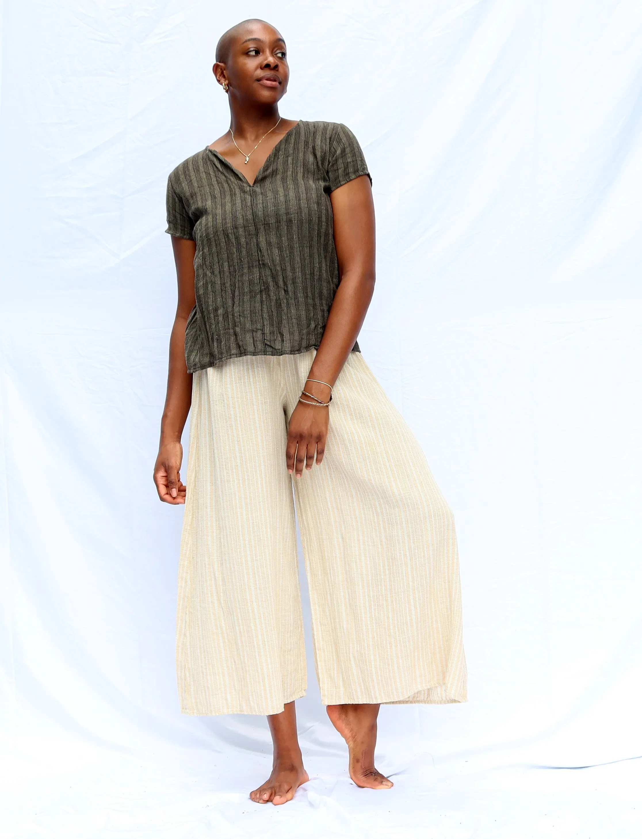 Handwoven - Sita Shift Cropped Shirt