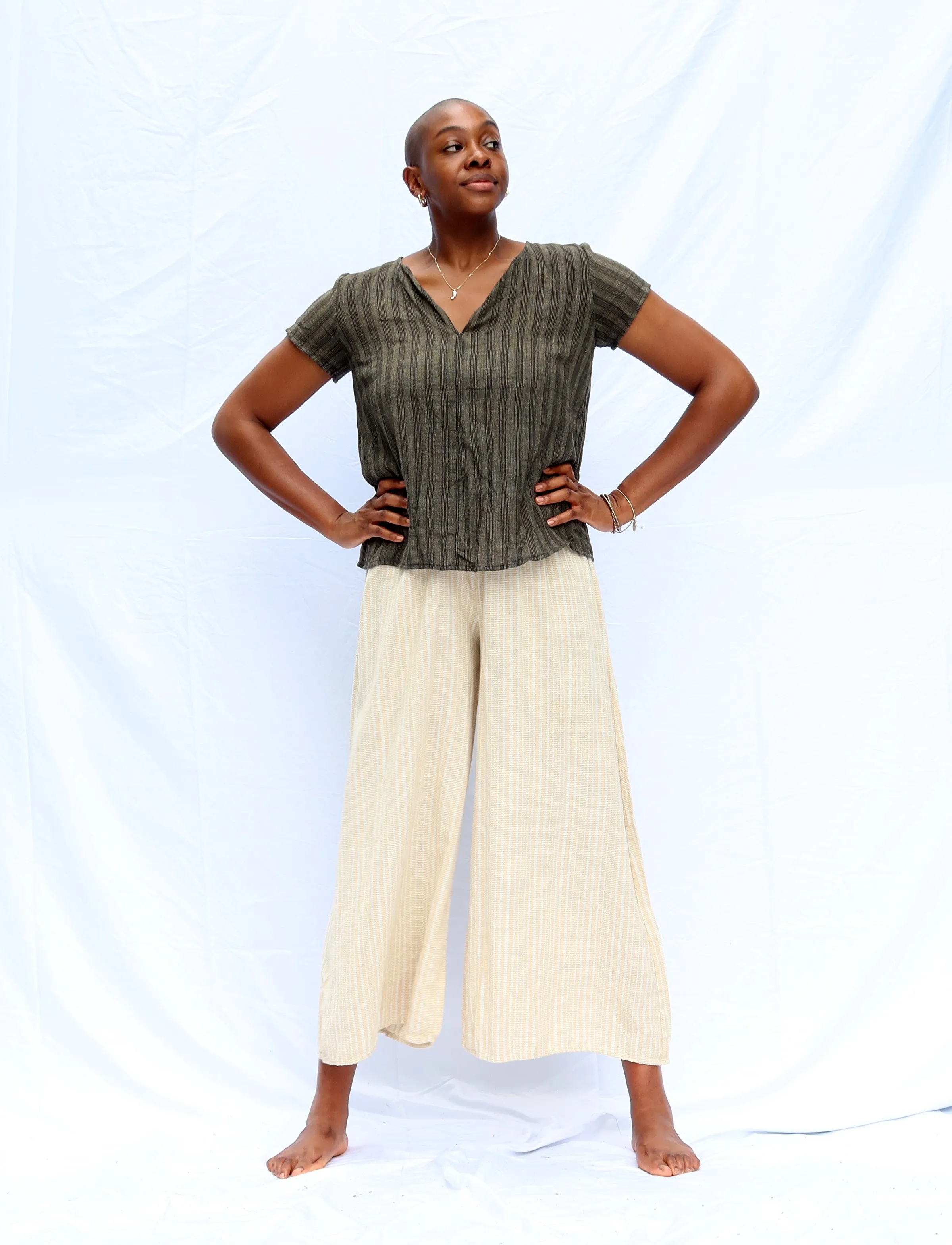 Handwoven - Sita Shift Cropped Shirt