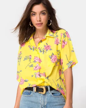 Hawaiian Shirt in Candy Rose Yellow