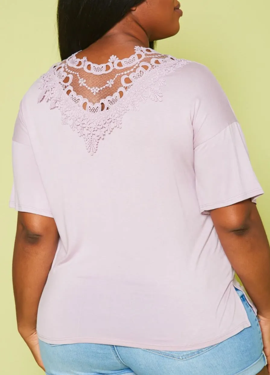 Hi Curvy Plus Size Women Embroidered Short Sleeve T-Shirts