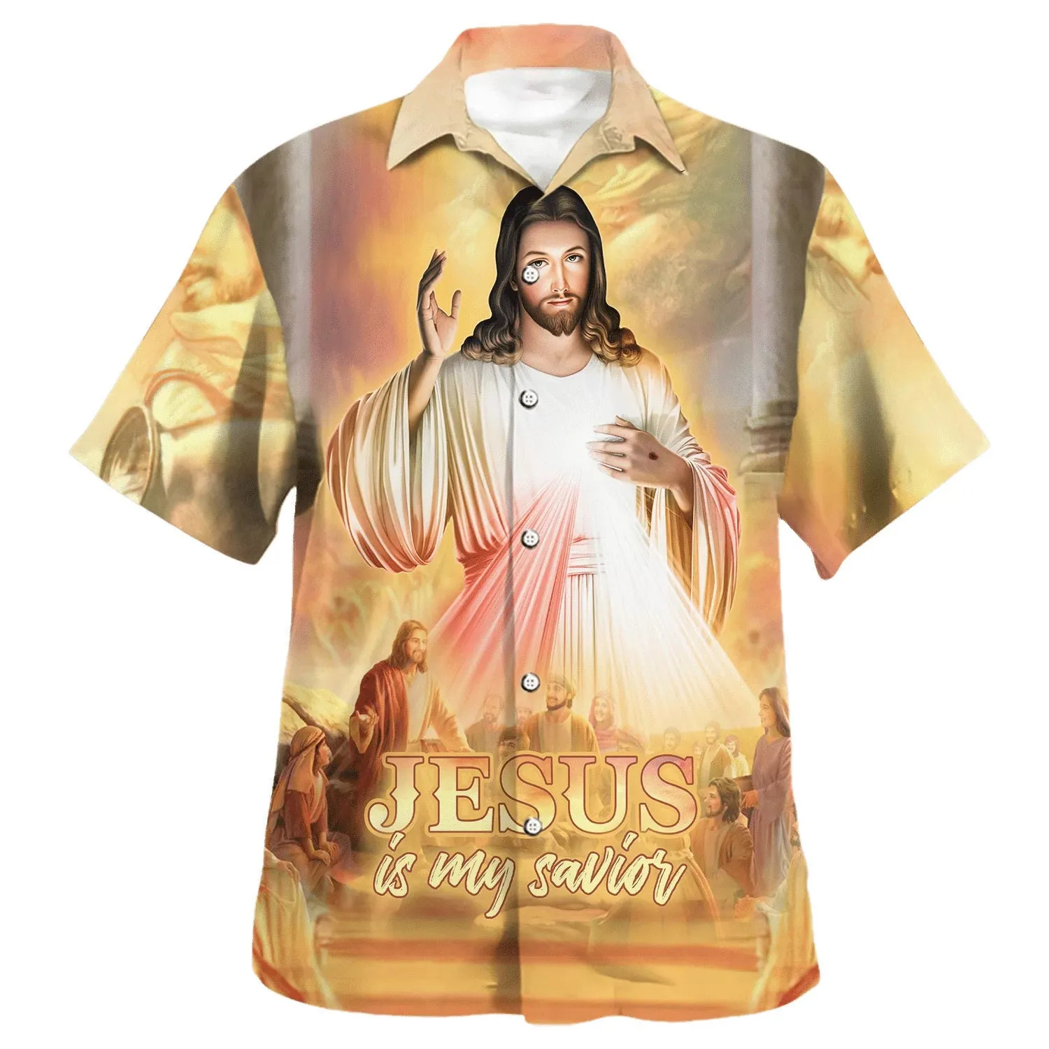 Jesus Is My Savior Hawaiian Shirt - Christ With His Disciples Hawaiian Shirts For Men & Women - Christian Hawaiian Shirt - Hawaiian Summer Shirts