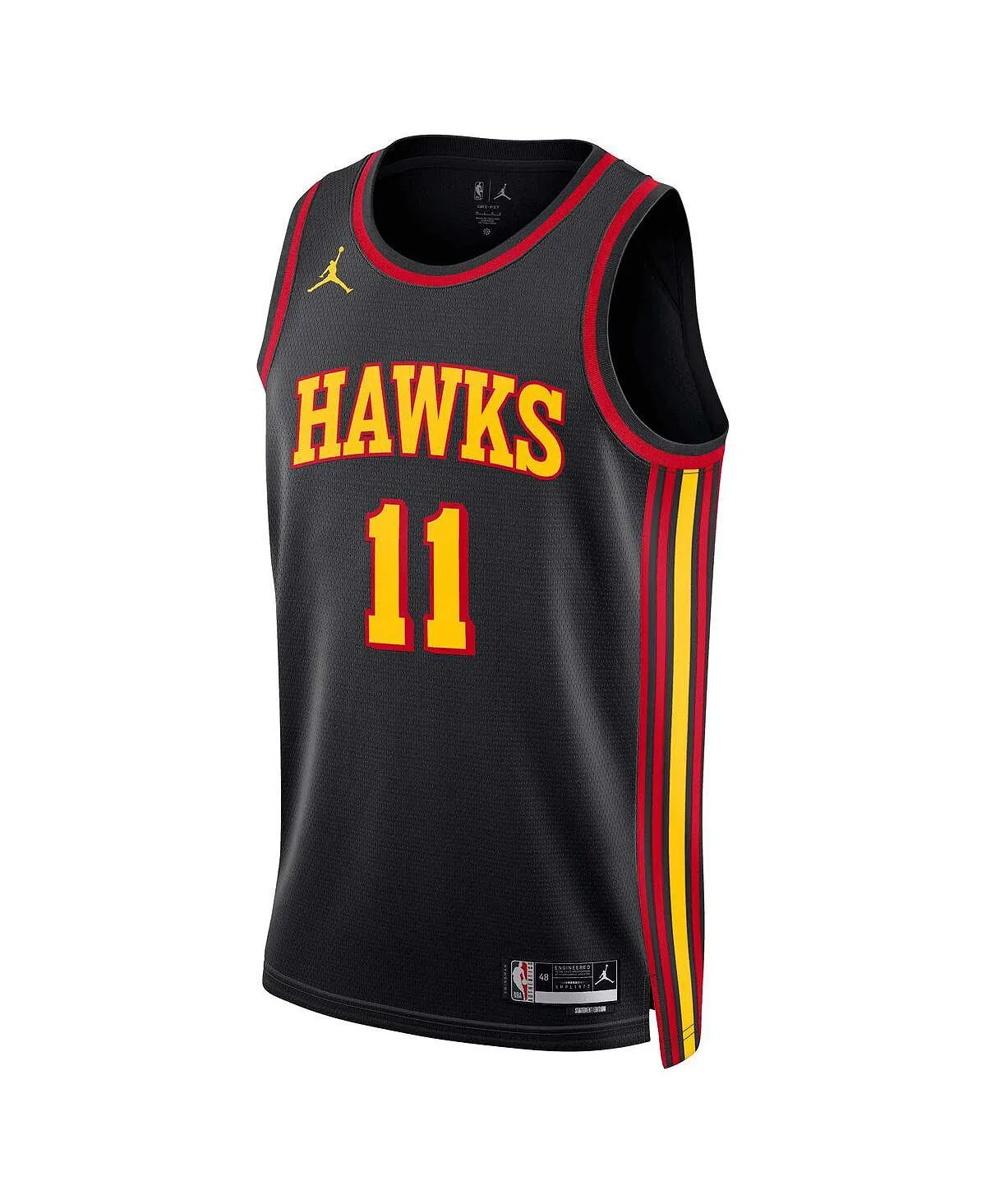 Men's brand trae young black atlanta hawks 2022/23 statement edition swingman jersey Jordan, black