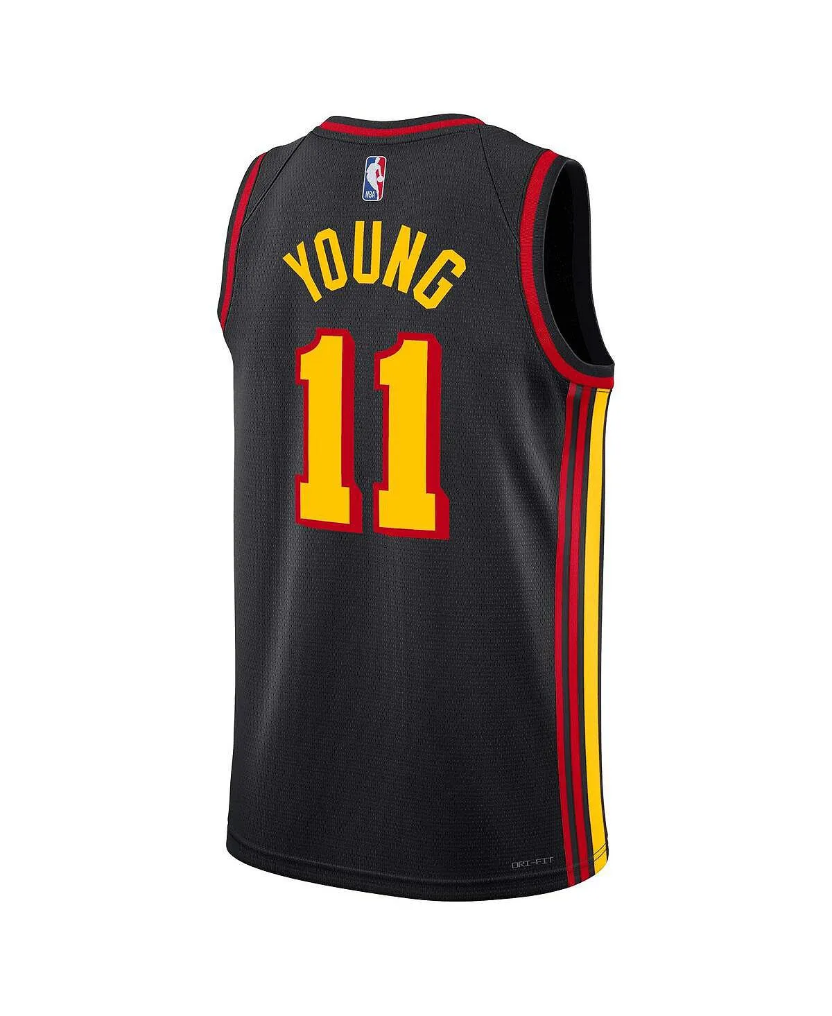 Men's brand trae young black atlanta hawks 2022/23 statement edition swingman jersey Jordan, black